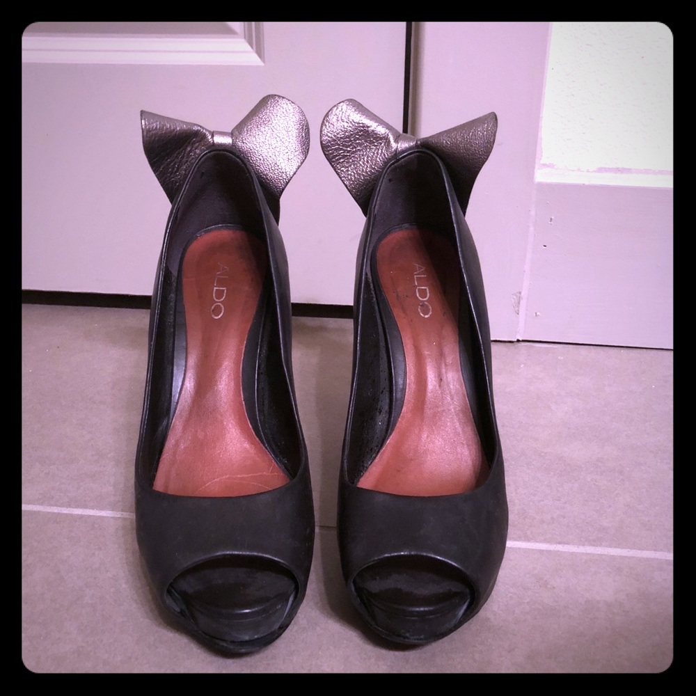ALDO heels with bow detail